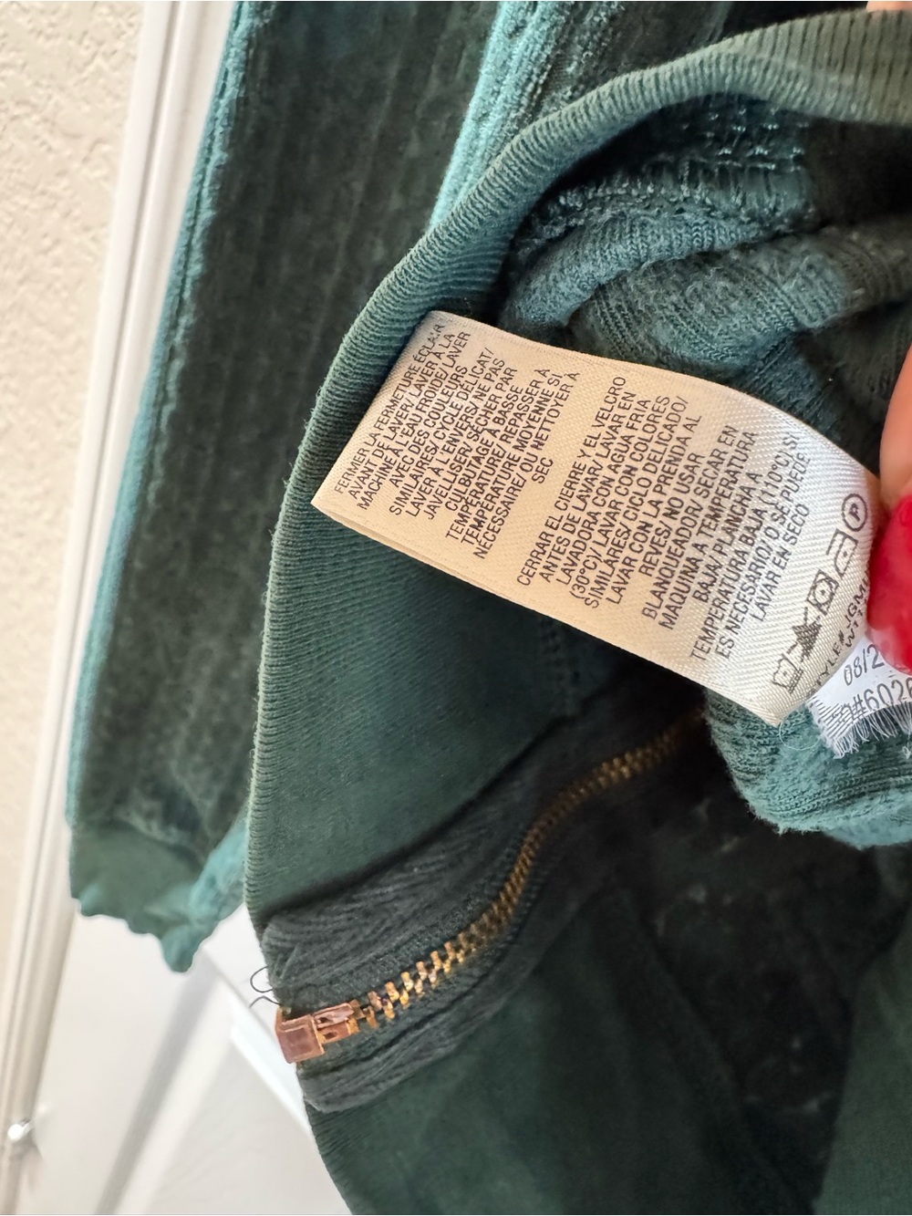 VTG Juicy Couture Forest Green velvet Hooded Zip Jacket with Pink Label Y2K - Picture 6 of 10